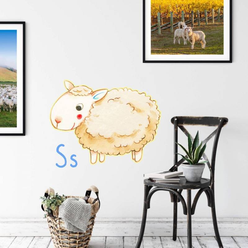 Wall-Art Wandtattoo »Schaf Tierwelt Buchstabe S«, (1 St.) von Wall-Art