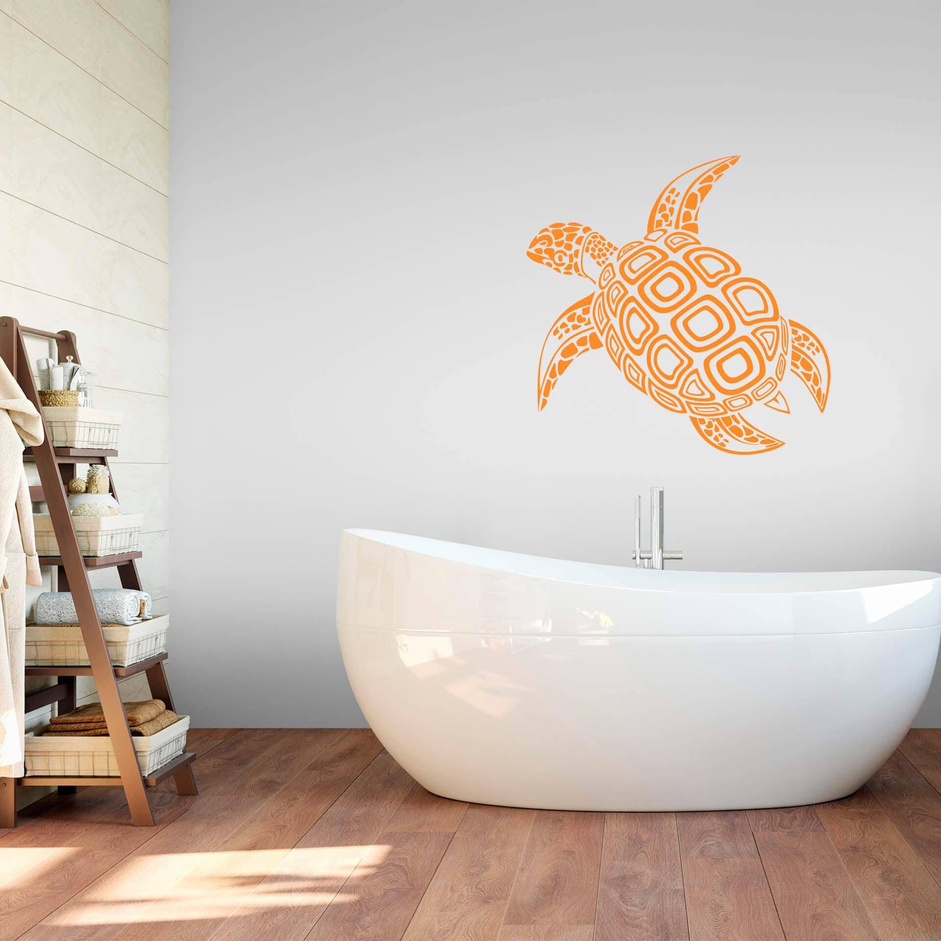 Wall-Art Wandtattoo »Badezimmer Schildkröte« von Wall-Art