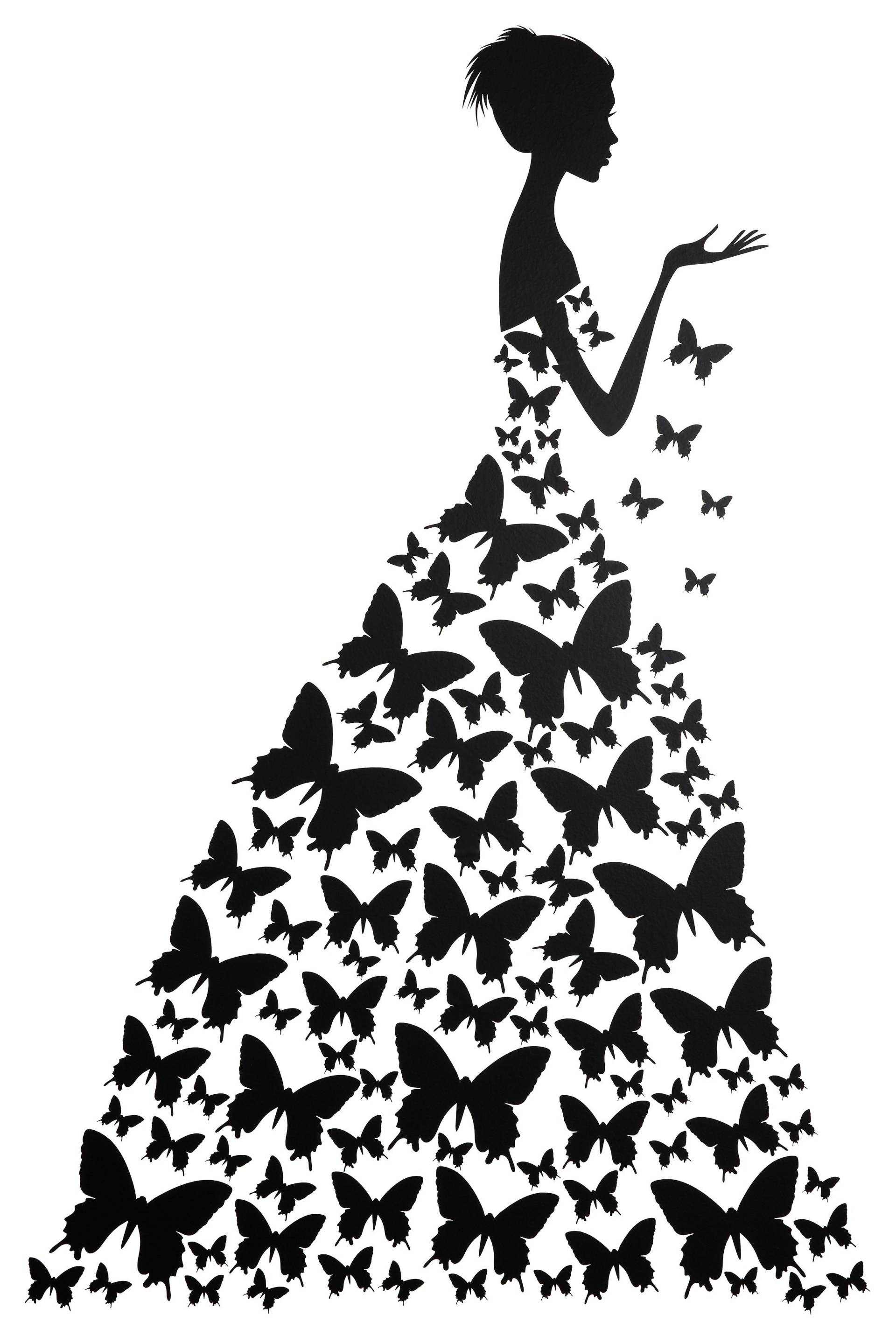 Wall-Art Wandtattoo »Prinzessin Schmetterlingsfrau« von Wall-Art