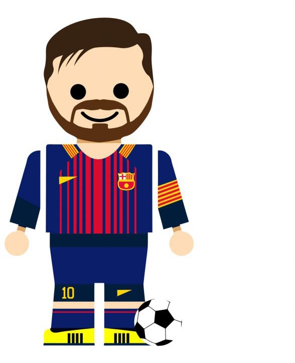 Wall-Art Wandtattoo »Spielfigur Fussball Messi«, (1 St.) von Wall-Art