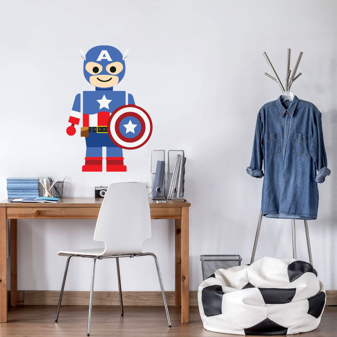Wall-Art Wandtattoo »Spielfigur Held Captain America«, (1 St.) von Wall-Art