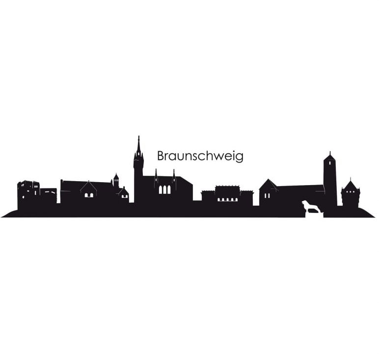 Wall-Art Wandtattoo »Stadt Skyline Braunschweig 100cm«, (Set, 1 St.) von Wall-Art