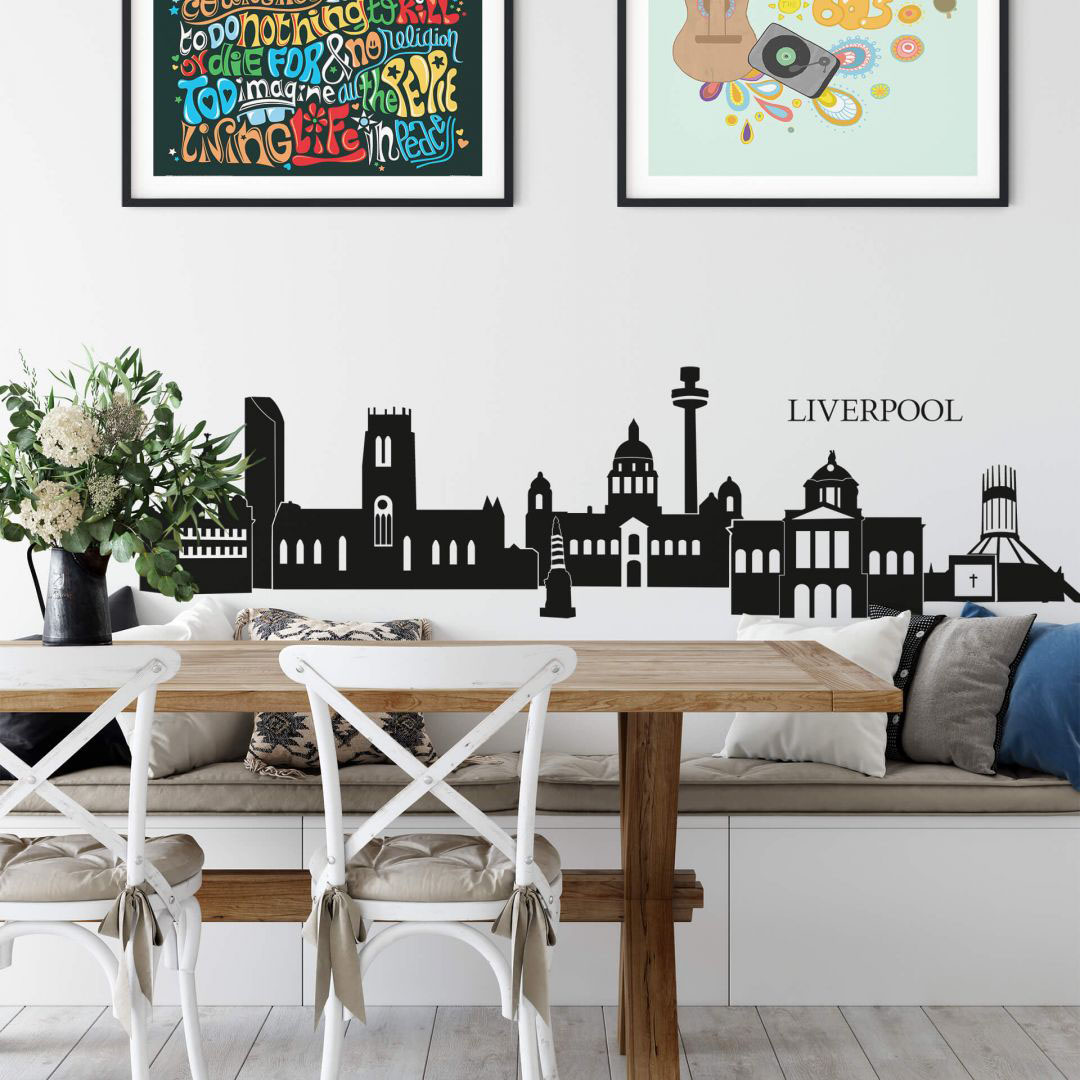 Wall-Art Wandtattoo »Stadt Skyline Liverpool 120cm«, (1 St.) von Wall-Art