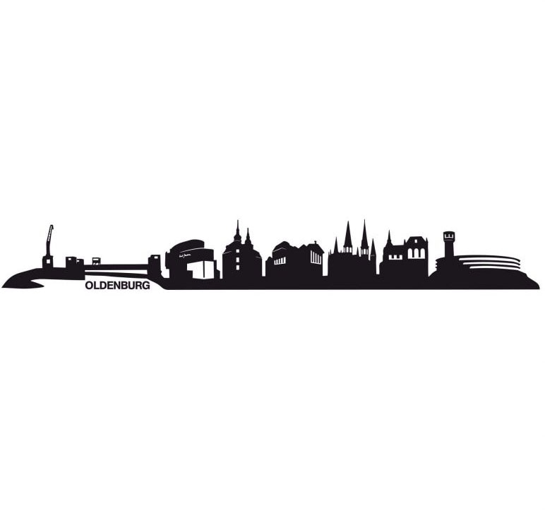 Wall-Art Wandtattoo »Stadt Skyline Oldenburg 120cm«, (1 St.) von Wall-Art