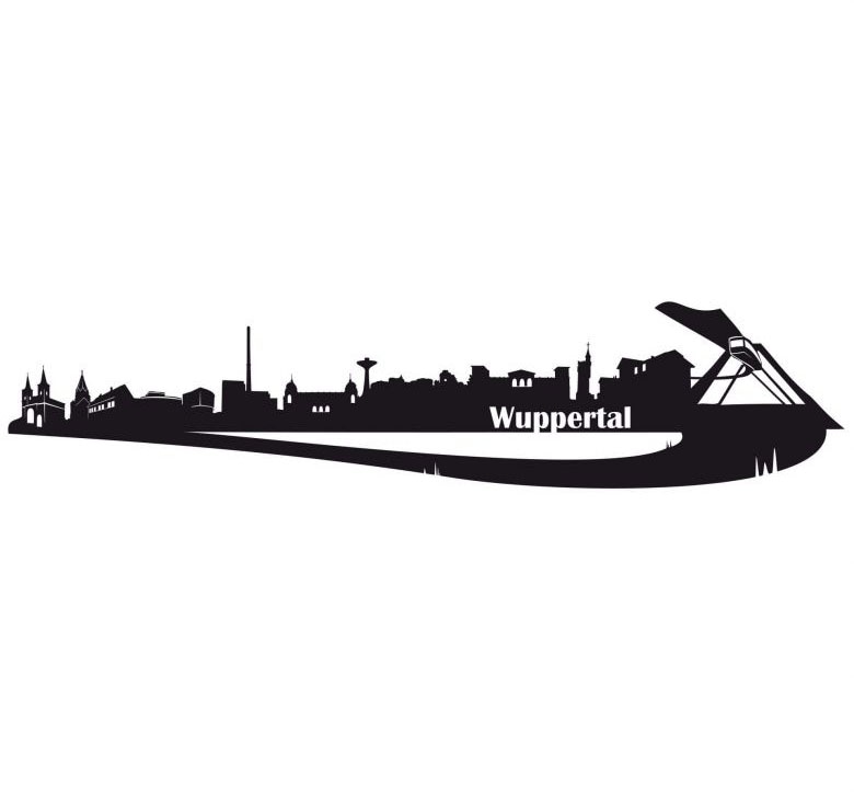 Wall-Art Wandtattoo »Stadt Skyline Wuppertal 100cm«, (1 St.) von Wall-Art