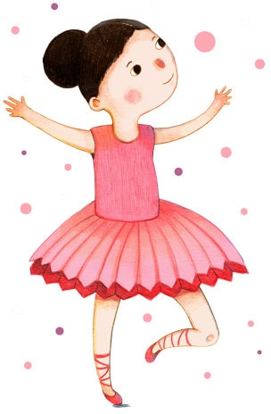 Wall-Art Wandtattoo »Tanzende Ballerina Rosa Rot«, (1 St.) von Wall-Art