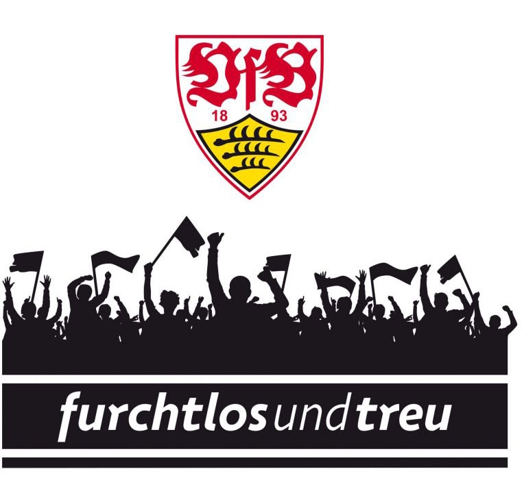 Wall-Art Wandtattoo »VfB Stuttgart Fans mit Logo«, (1 St.) von Wall-Art