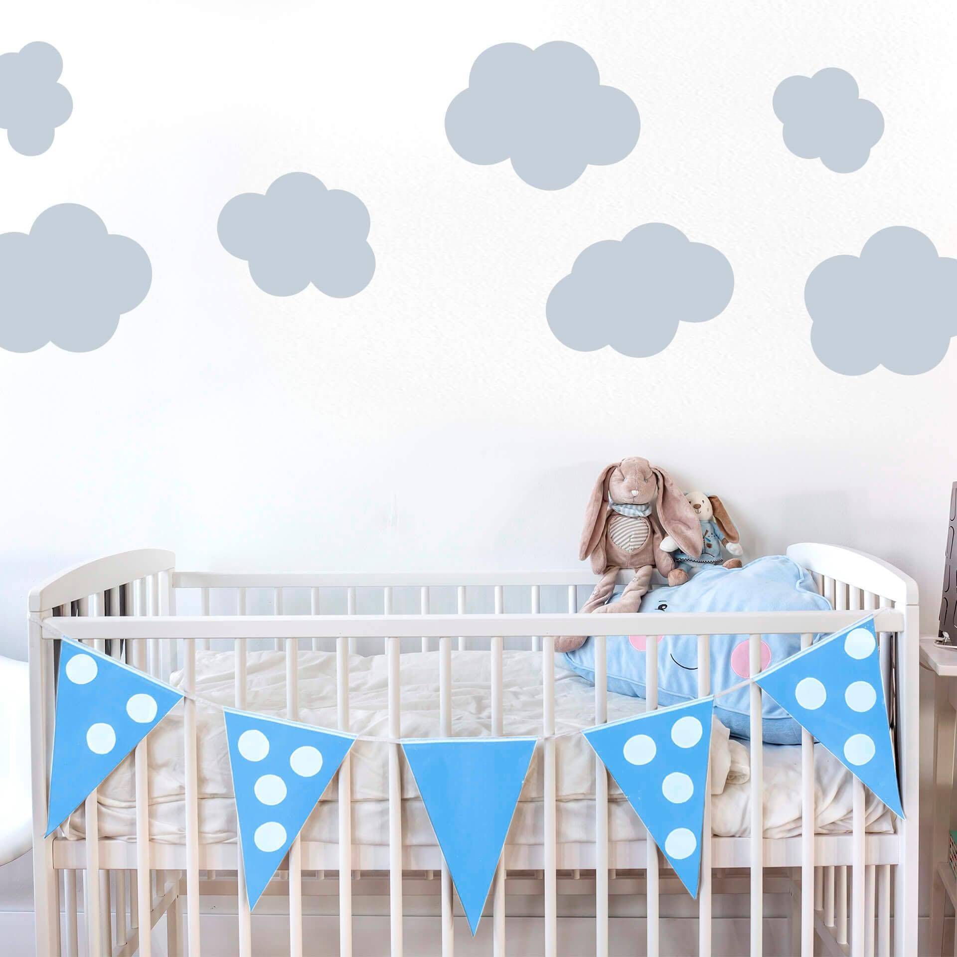 Wall-Art Wandtattoo »Gute Nacht Kinderzimmer Wolken Set« von Wall-Art