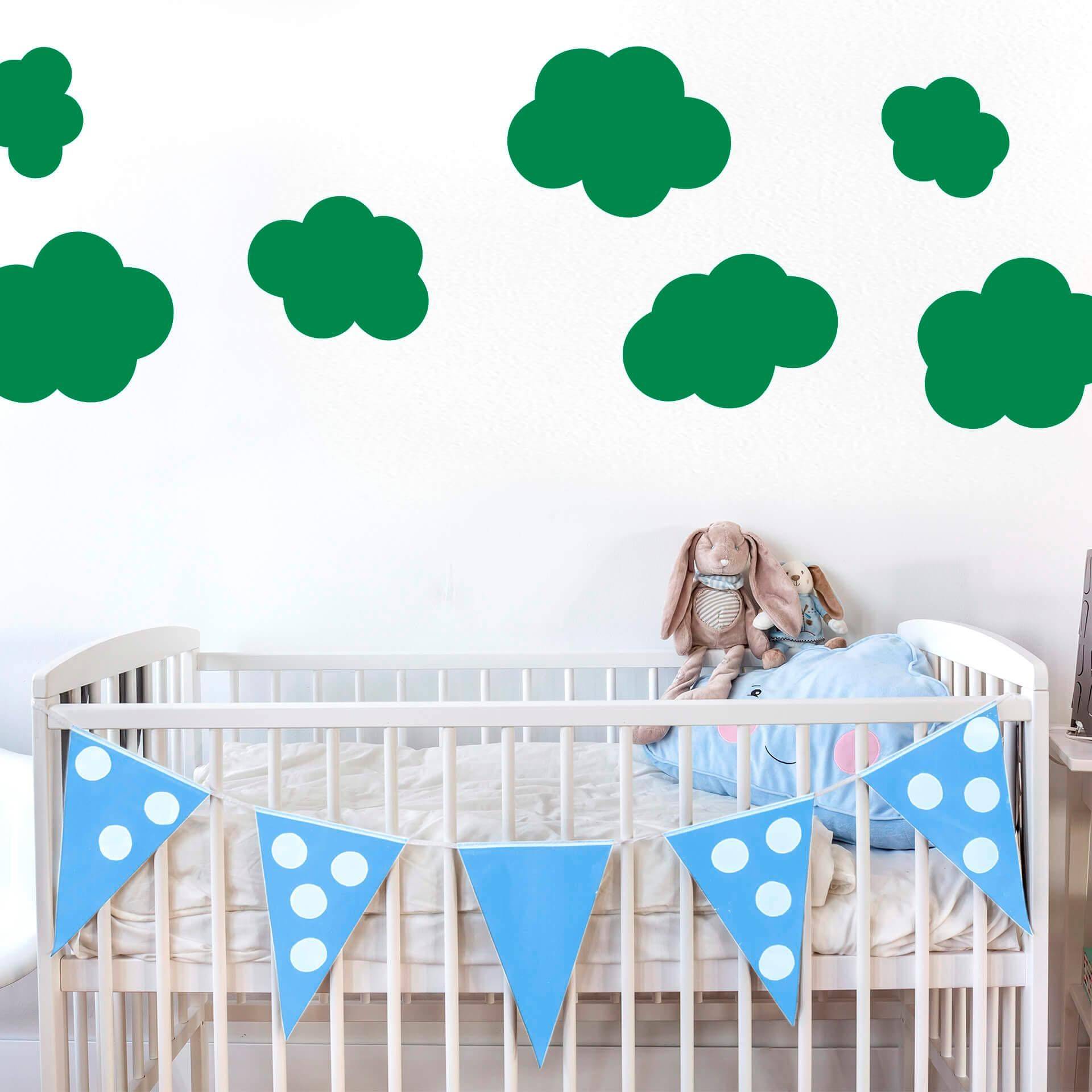 Wall-Art Wandtattoo »Gute Nacht Kinderzimmer Wolken Set« von Wall-Art