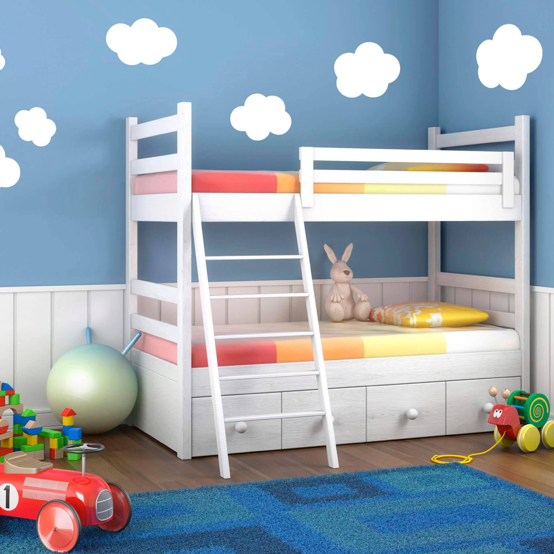 Wall-Art Wandtattoo »Gute Nacht Kinderzimmer Wolken Set« von Wall-Art