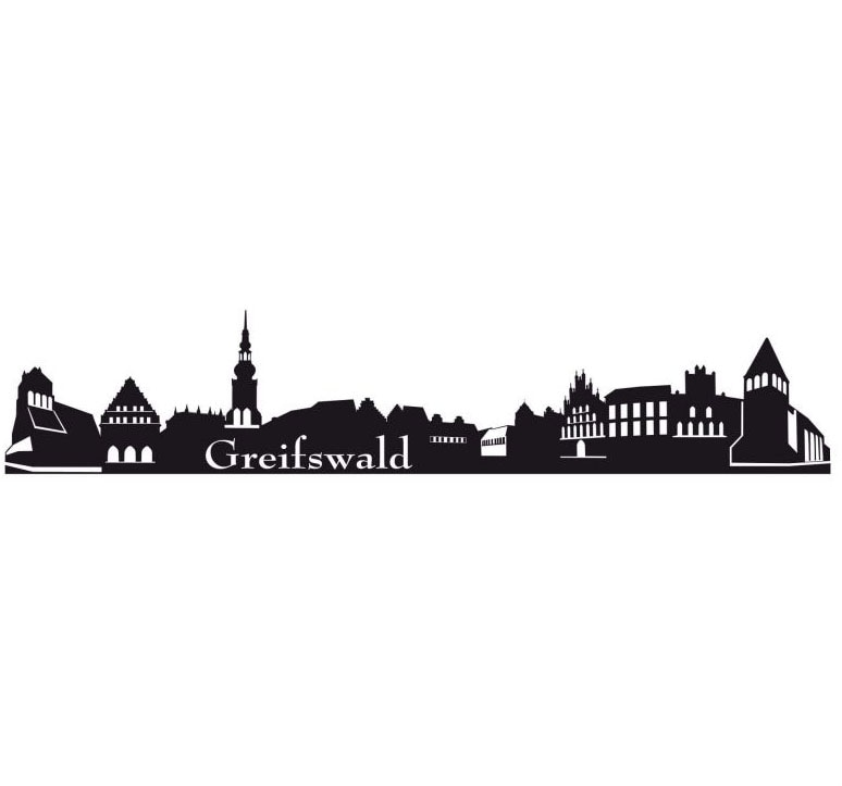 Wall-Art Wandtattoo »XXL Stadt Skyline Greifswald 120cm«, (1 St.) von Wall-Art