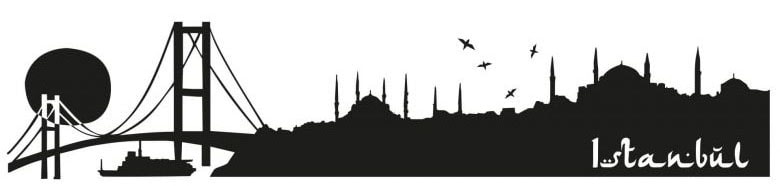 Wall-Art Wandtattoo »XXL Stadt Skyline Istanbul 120cm«, (1 St.) von Wall-Art