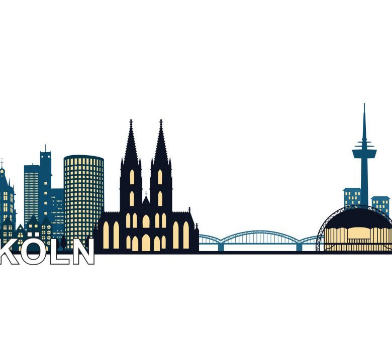 Wall-Art Wandtattoo »XXL Stadt Skyline Köln Fussball 120cm«, (1 St.) von Wall-Art