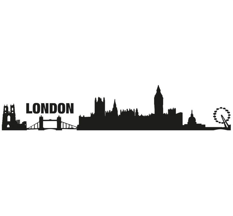 Wall-Art Wandtattoo »XXL Stadt Skyline London 120cm«, (1 St.) von Wall-Art