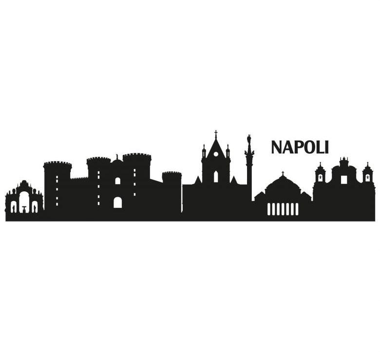 Wall-Art Wandtattoo »XXL Stadt Skyline Napoli 120cm«, (1 St.) von Wall-Art