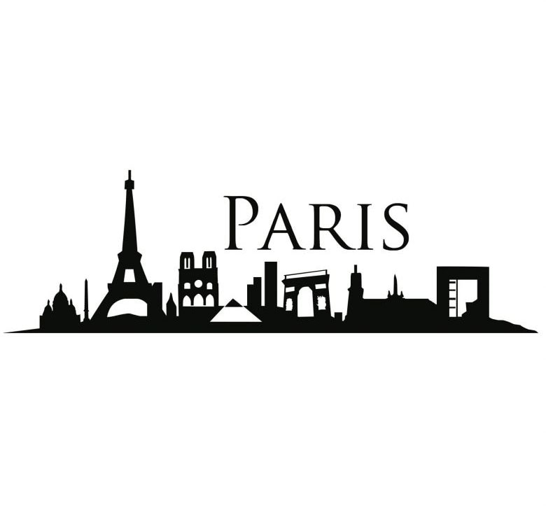 Wall-Art Wandtattoo »XXL Stadt Skyline Paris 90cm«, (1 St.) von Wall-Art