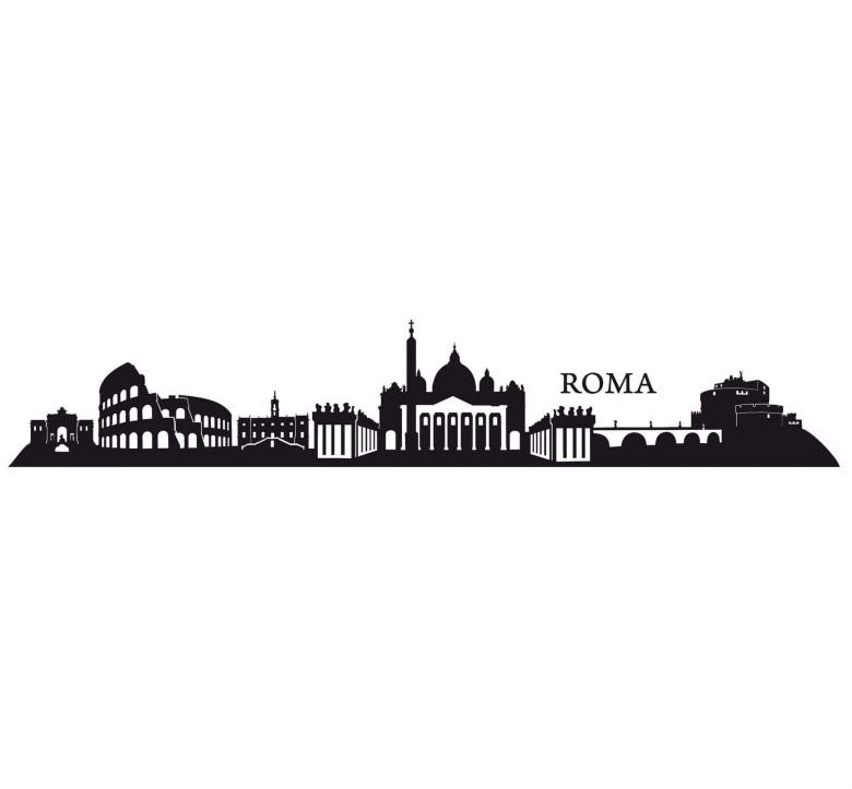 Wall-Art Wandtattoo »XXL Stadt Skyline Roma 120cm«, (1 St.) von Wall-Art