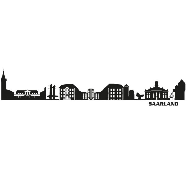 Wall-Art Wandtattoo »XXL Stadt Skyline Saarland 120cm«, (1 St.) von Wall-Art