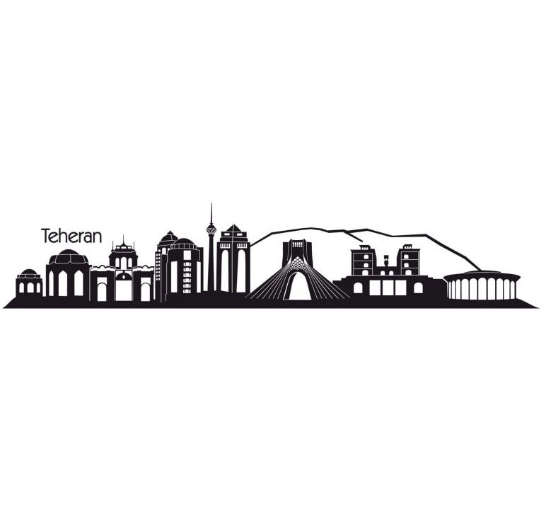 Wall-Art Wandtattoo »XXL Stadt Skyline Teheran 120cm«, (1 St.) von Wall-Art