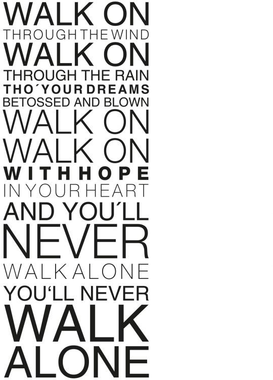 Wall-Art Wandtattoo »You will never walk alone«, (Set, 1 St.) von Wall-Art