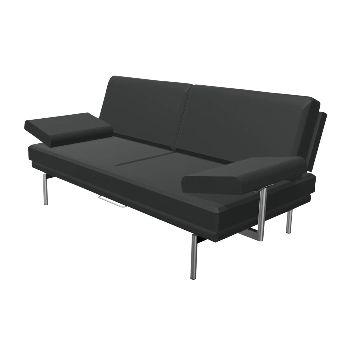 Living Platform 2er Sofa, Bezug leder select schwarz, Untergestell hochglanz verchromt Living Platform 2er Sofa, Bezug leder select schwarz, Untergestell hochglanz verchromt von Walter Knoll
