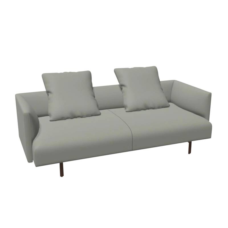 Muud 2er Sofa, Bezug leder select schwarz, Untergestell matt-pulverbeschichtet bronze Muud 2er Sofa, Bezug leder select schwarz, Untergestell matt-pulverbeschichtet bronze von Walter Knoll