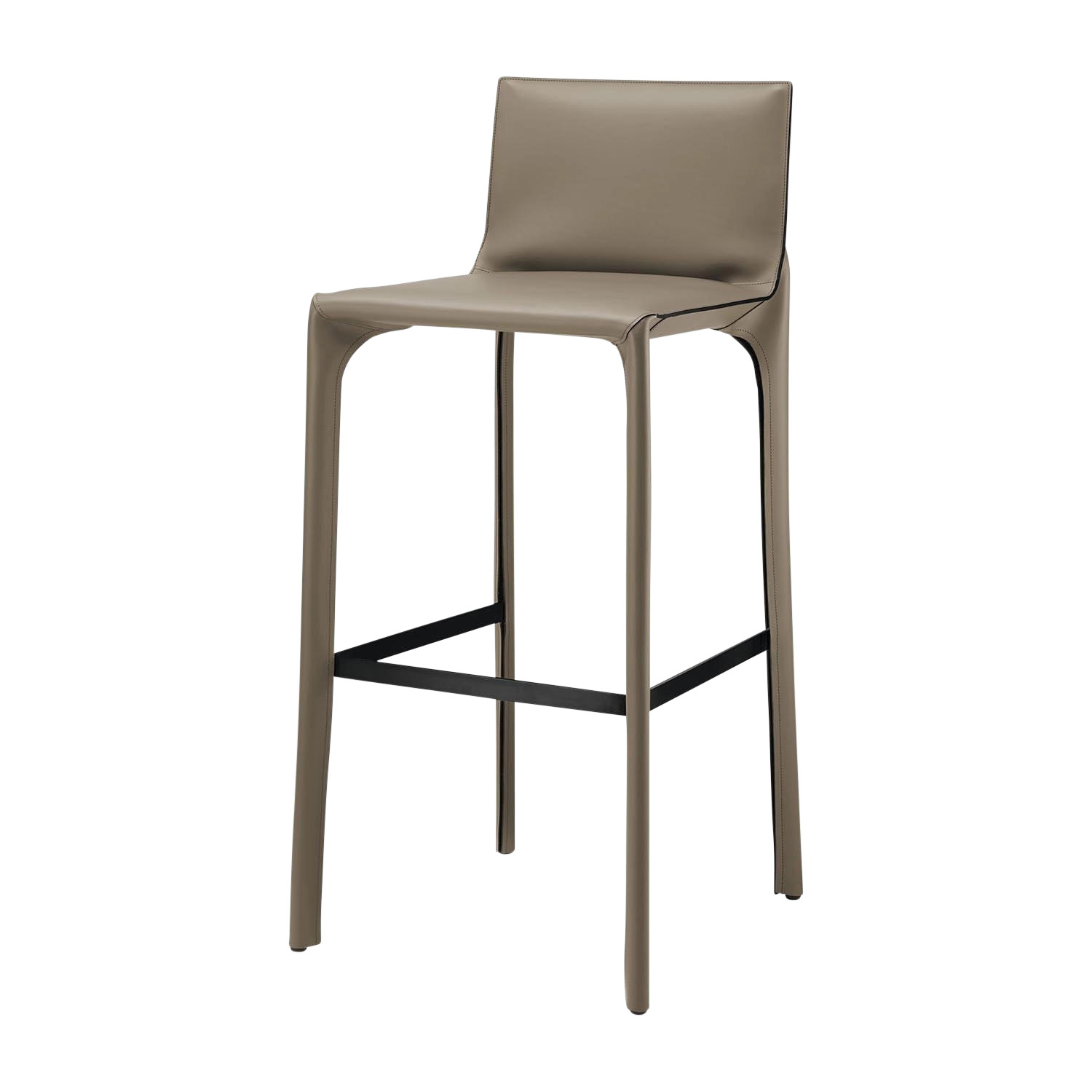 Saddle Chair Barhocker mit Rückenlehne, Sitzhöhe 68 cm, Bezug leder paco, sienna1423 von Walter Knoll