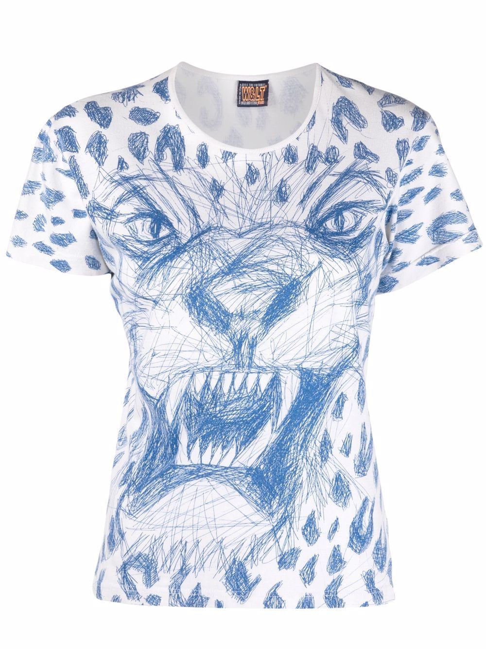 Walter Van Beirendonck Pre-Owned 1990s leopard print T-shirt - White von Walter Van Beirendonck Pre-Owned