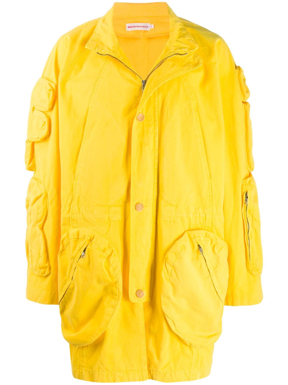 Walter Van Beirendonck Pre-Owned 2010/11's Take A W-Ride cargo coat - Yellow von Walter Van Beirendonck Pre-Owned