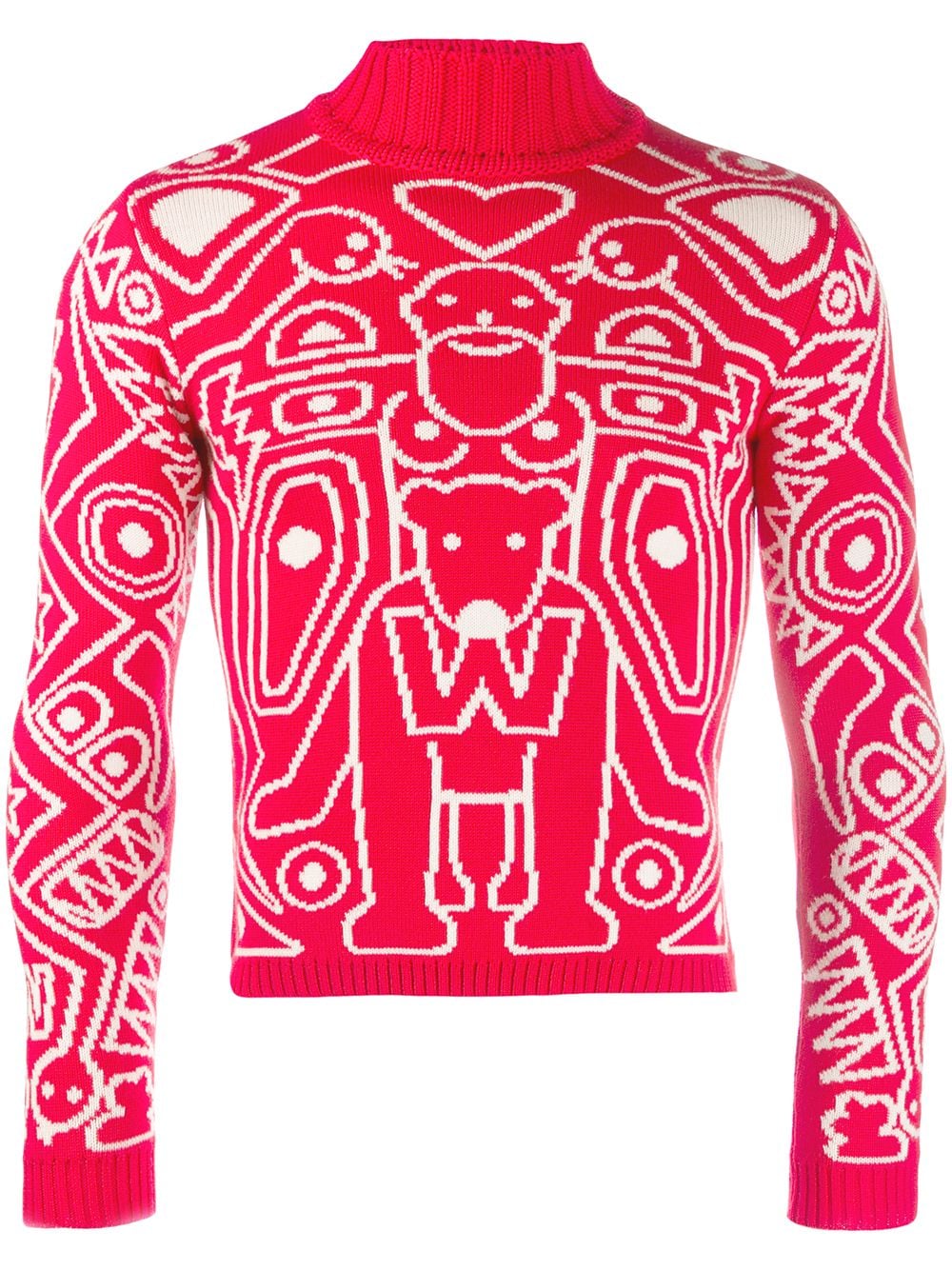 Walter Van Beirendonck Pre-Owned 2010/11's Take A W-Ride high neck jumper - Red von Walter Van Beirendonck Pre-Owned