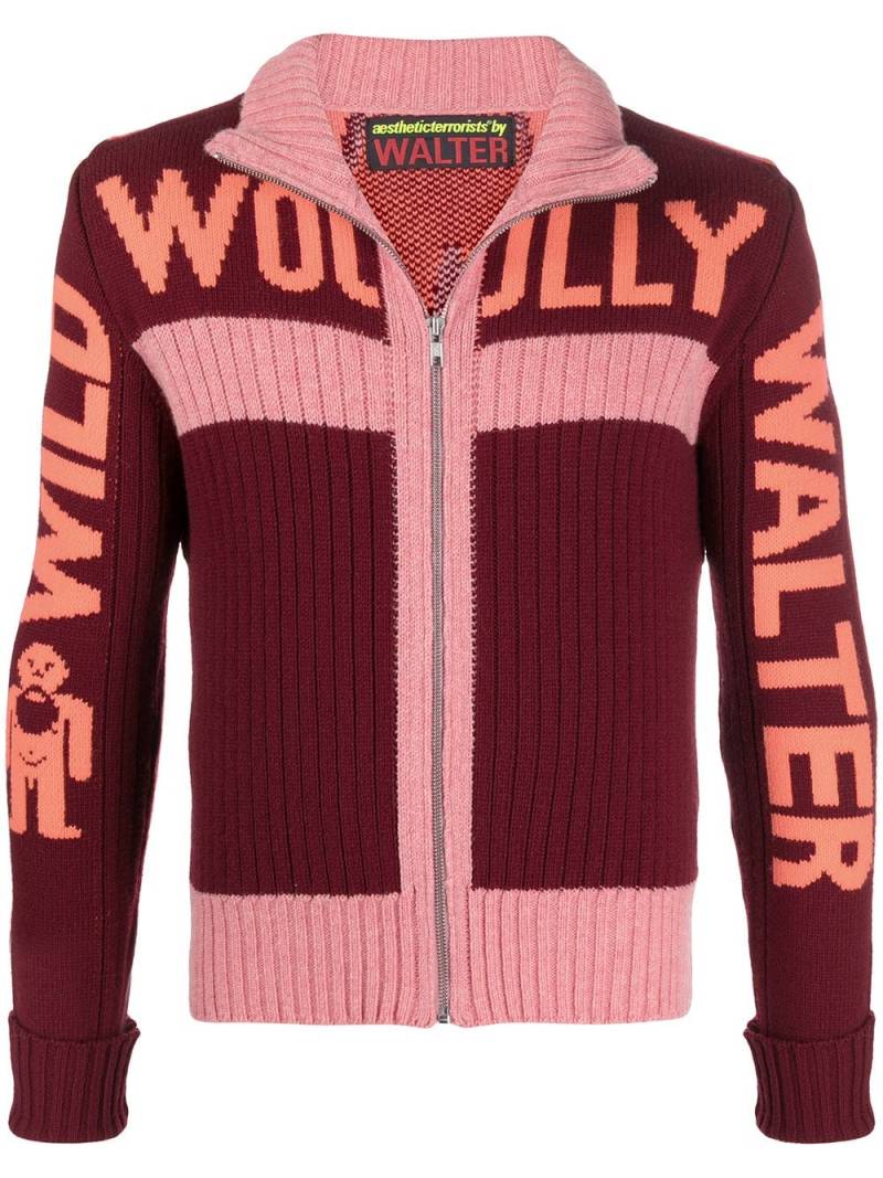 Walter Van Beirendonck Pre-Owned Wild Woolly Walter zipped cardigan - Pink von Walter Van Beirendonck Pre-Owned