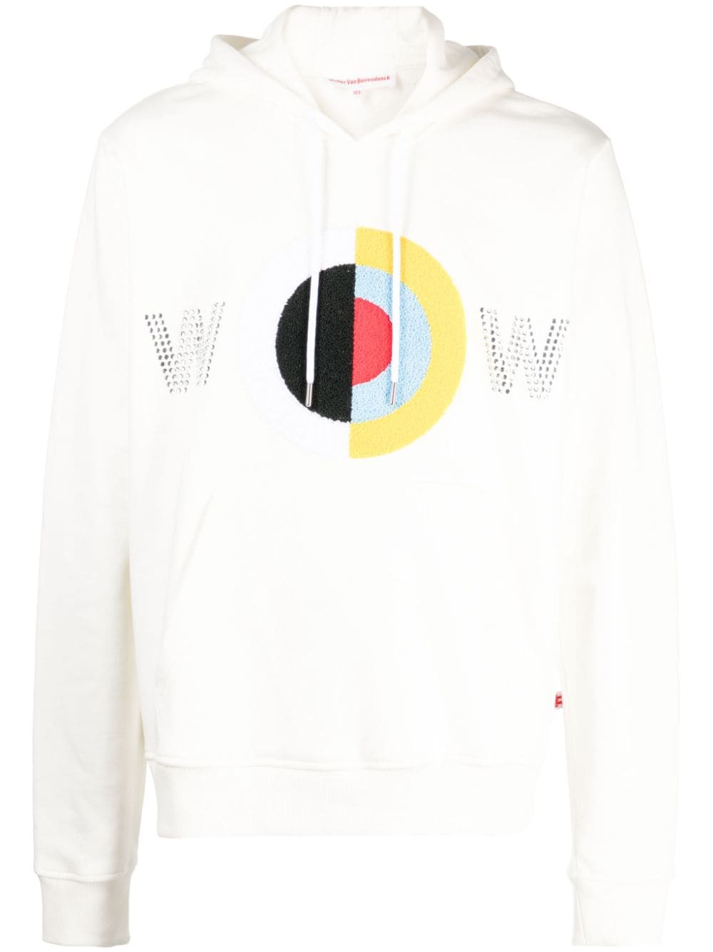 Walter Van Beirendonck Hamza embroidered-motif cotton hoodie - White von Walter Van Beirendonck