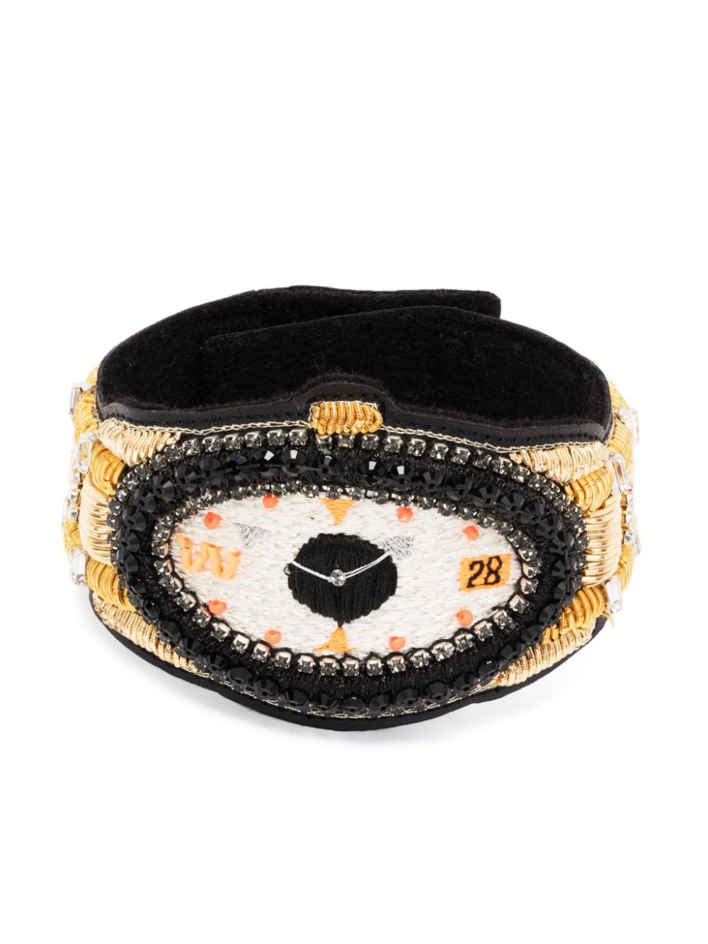 Walter Van Beirendonck New Eyes beaded bracelet - Black von Walter Van Beirendonck