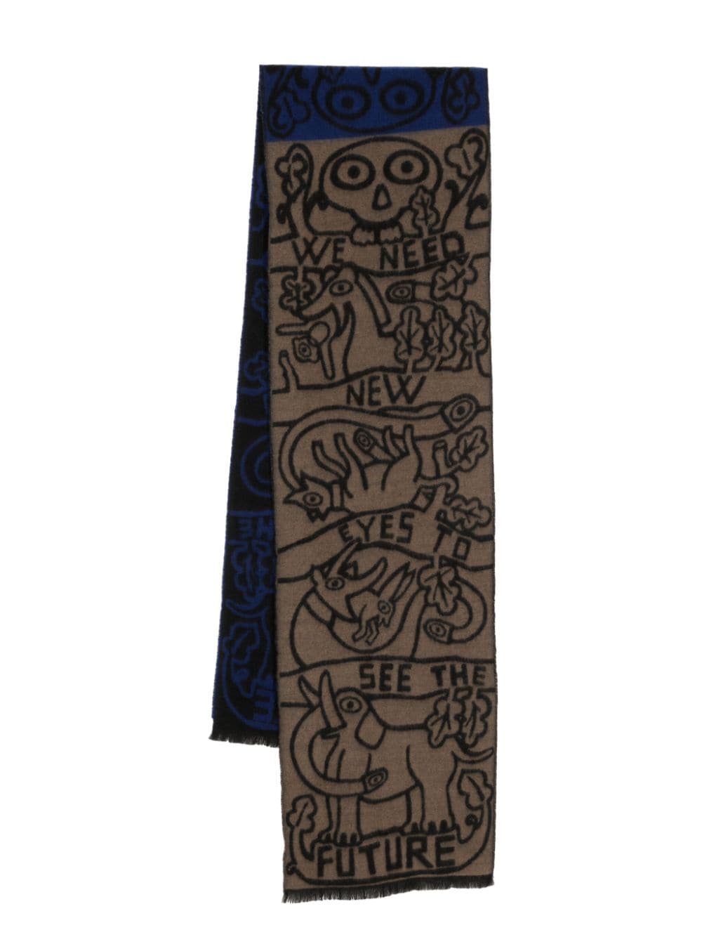 Walter Van Beirendonck New Eyes wool scarf - Multicolour von Walter Van Beirendonck