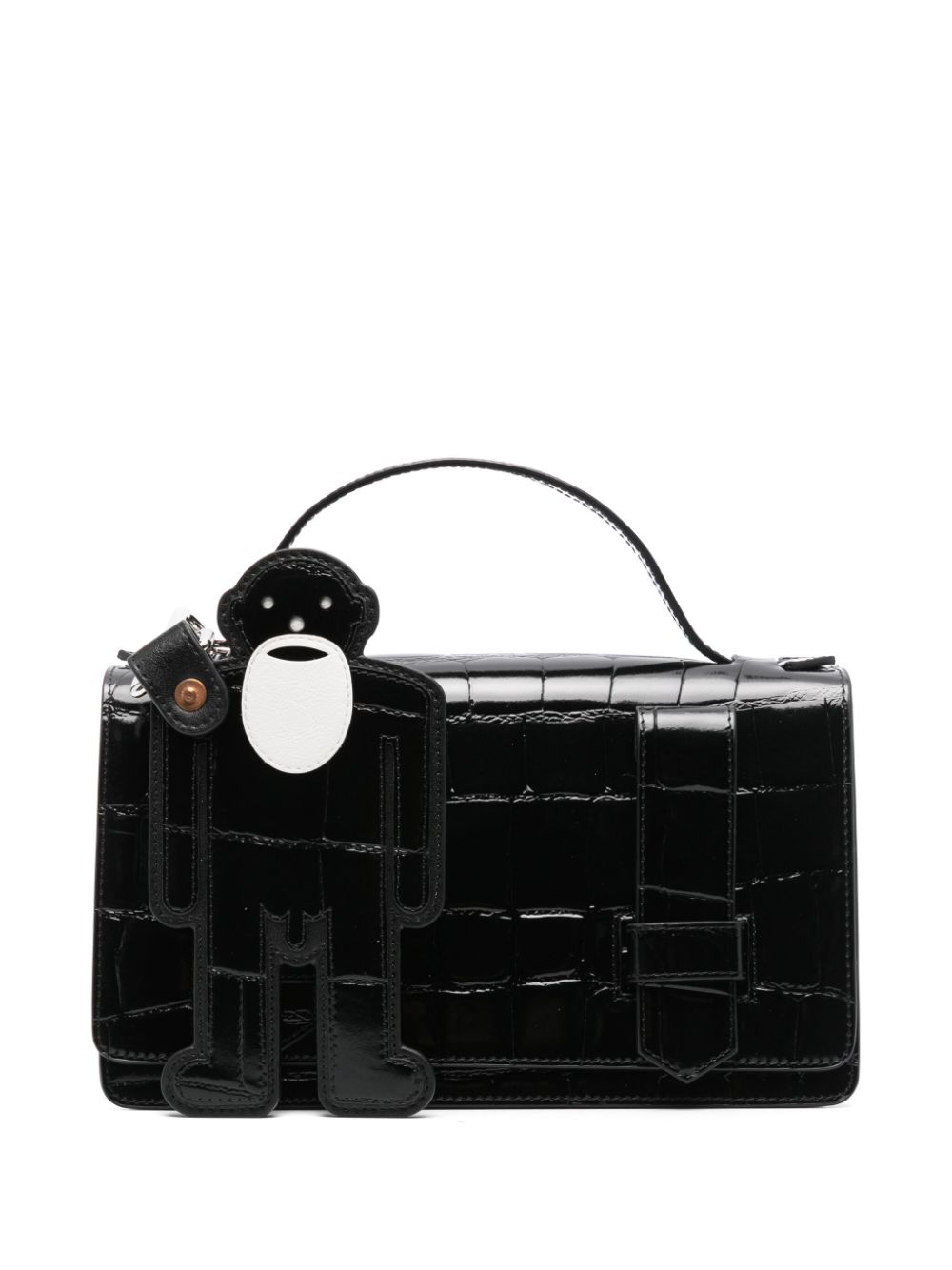 Walter Van Beirendonck crocodile-effect leather tote bag - Black von Walter Van Beirendonck