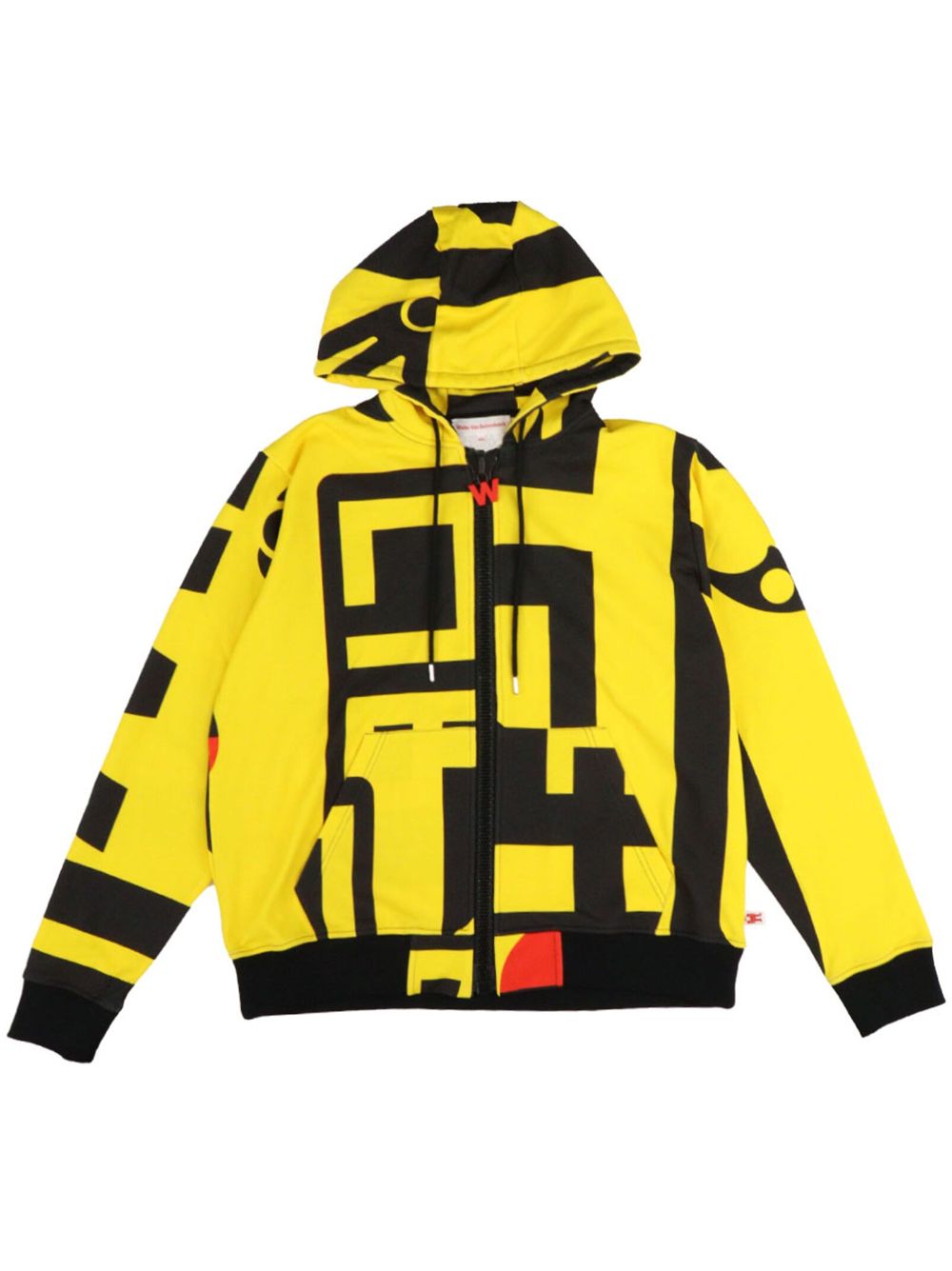 Walter Van Beirendonck graphic-print zip-up hoodie - Black von Walter Van Beirendonck