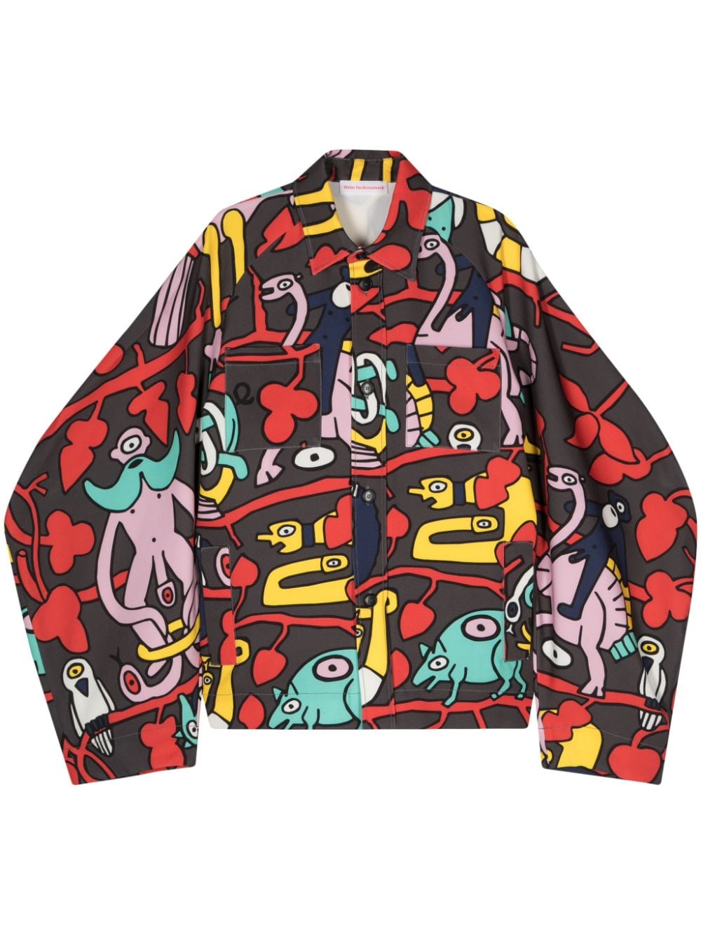 Walter Van Beirendonck illustration-print shirt - Brown von Walter Van Beirendonck