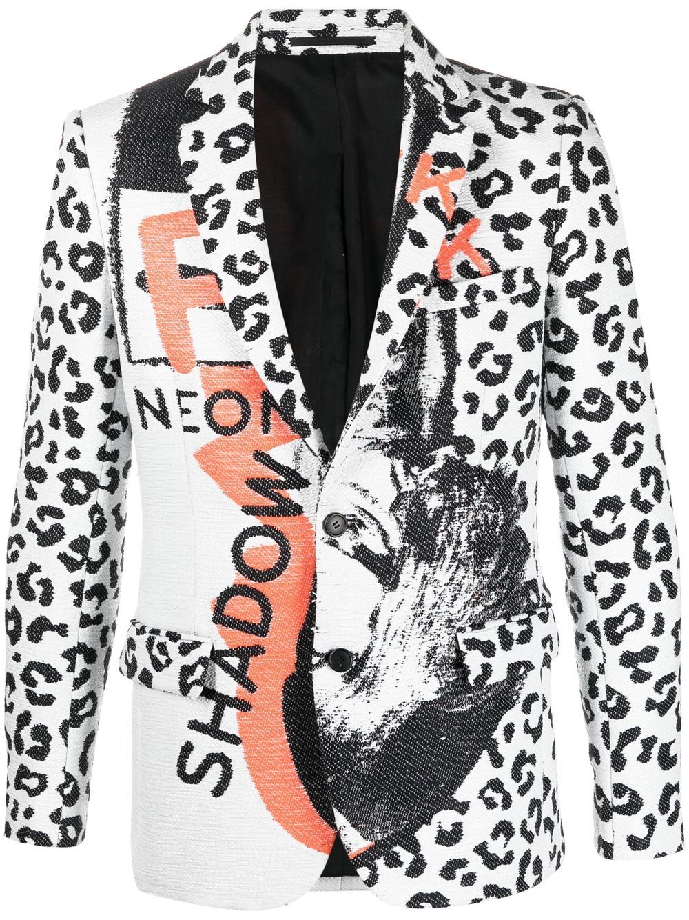 Walter Van Beirendonck leopard-print single-breasted blazer - White von Walter Van Beirendonck