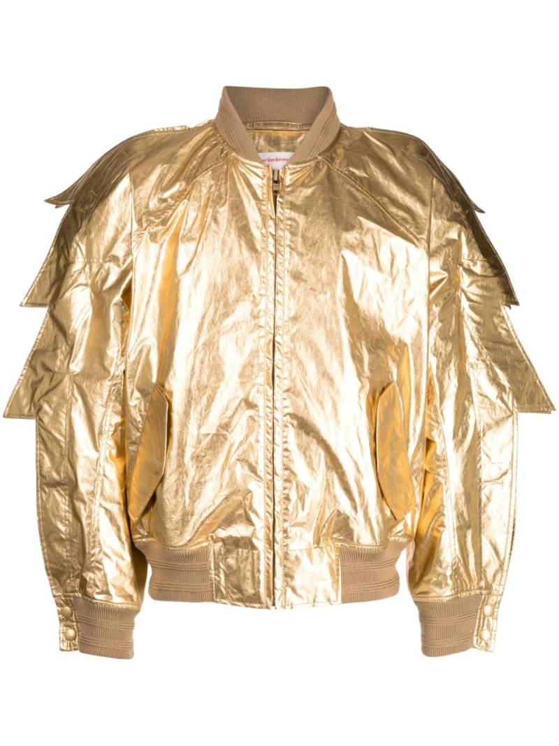 Walter Van Beirendonck metallic-effect bomber jacket - Gold von Walter Van Beirendonck