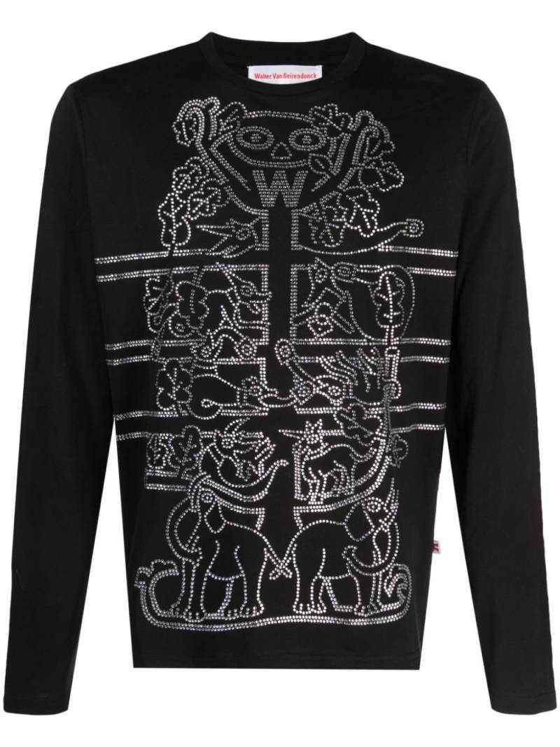 Walter Van Beirendonck rhinestone-embellished cotton T-shirt - Black von Walter Van Beirendonck