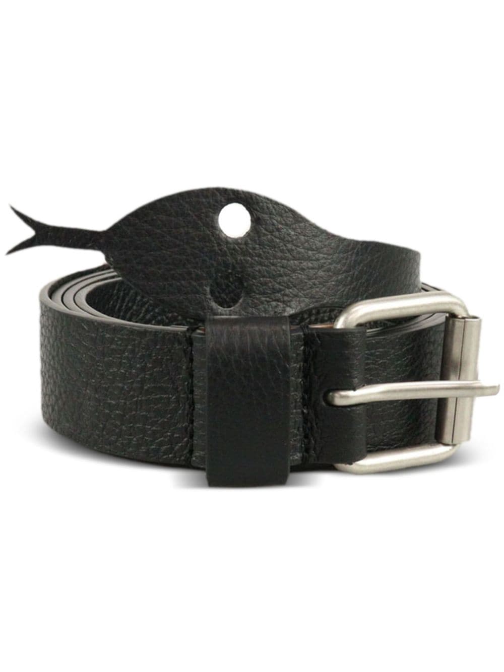 Walter Van Beirendonck snake leather belt - Black von Walter Van Beirendonck