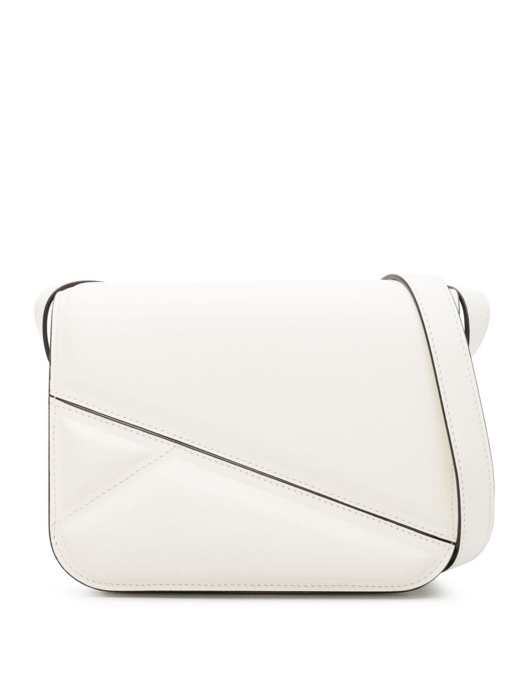 Wandler medium Oscar Trunk leather crossbody bag - White von Wandler