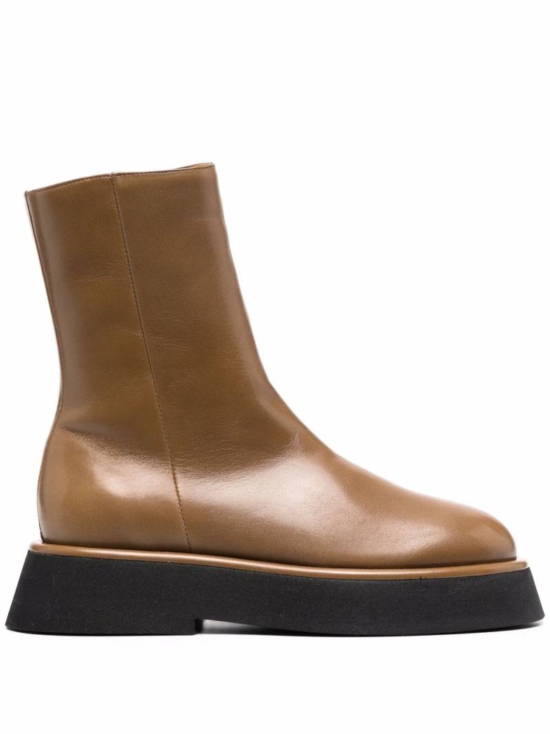 Wandler zip-up leather boots - Brown von Wandler