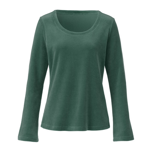 Nicki-Shirt, Langarm aus Bio-Baumwolle, seegras 36/38 von Waschbär
