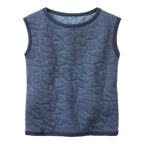 Stepp-Overshirt aus reiner Bio-Baumwolle, taubenblau 86/92 von Waschbär