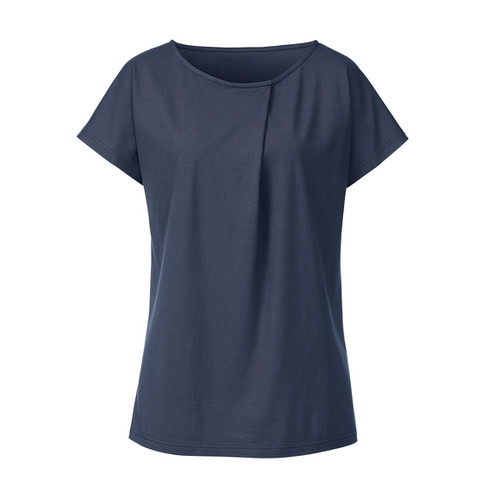 T-Shirt mit Rundhalsausschnitt aus Bio-Baumwolle, nachtblau 44 von Waschbär