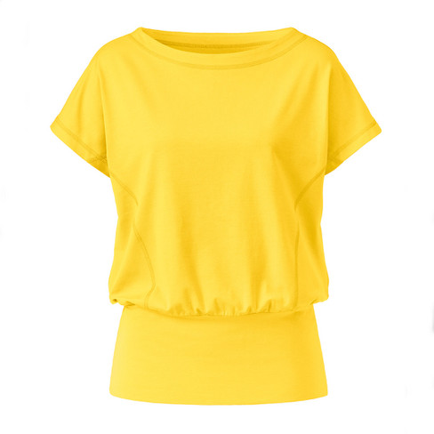 T-Shirt mit breitem Saum aus Bio-Baumwolle, gelb 46 von Waschbär