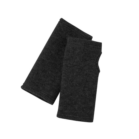 Walk-Armstulpen aus Bio-Schurwolle mit Bio-Baumwolle, schwarz Einheitsgröße von Waschbär