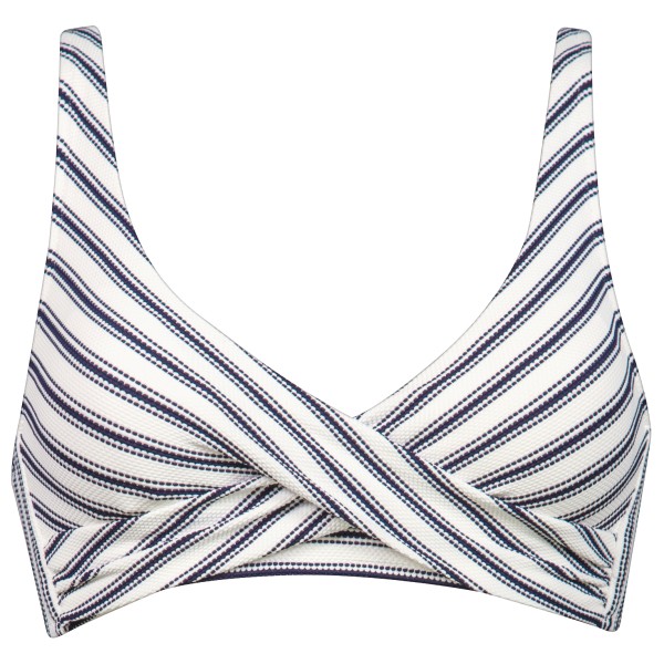 Watercult - Women's Seaside Splash Cross-Over Bikini Top - Bikini-Top Gr 36 - Cup: C grau/weiß von Watercult