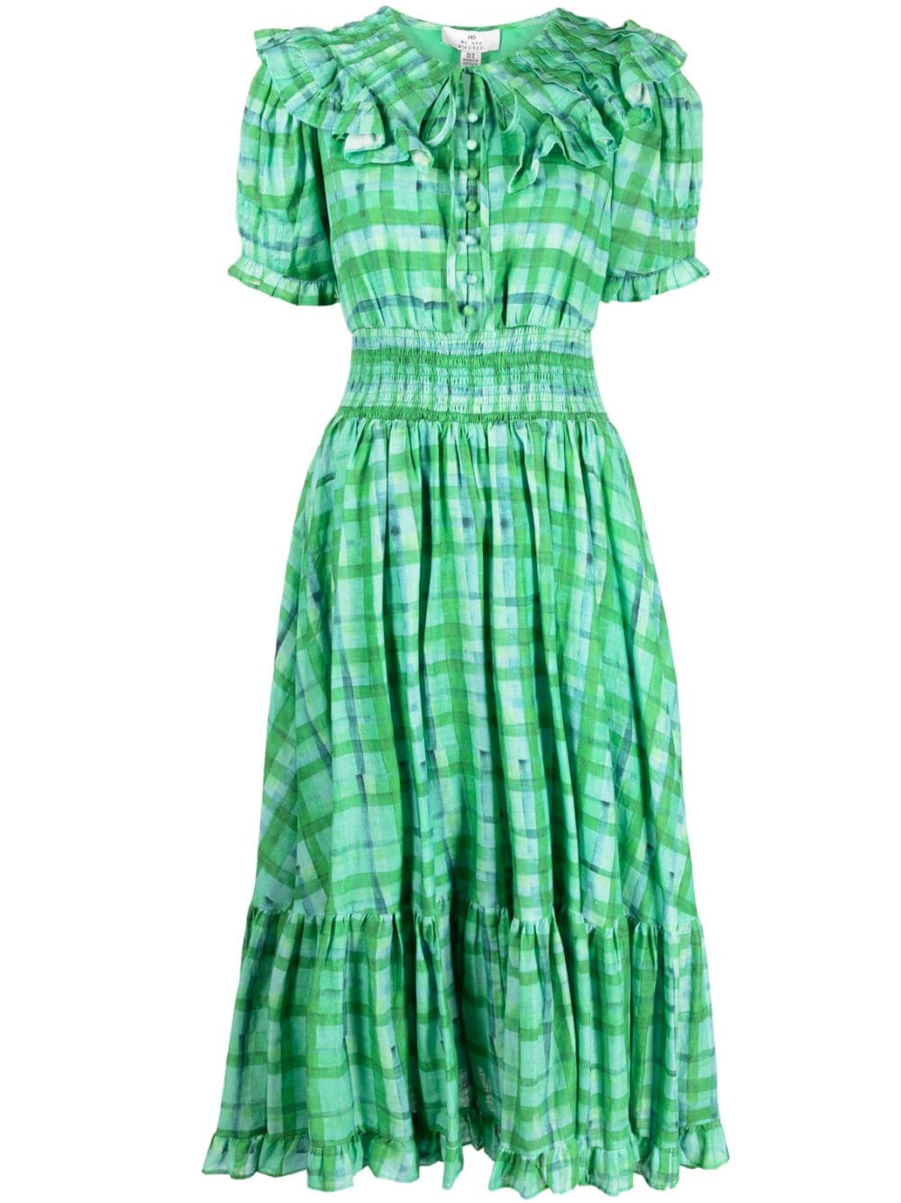 We Are Kindred Chloe check-pattern midi dress - Green von We Are Kindred